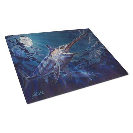 Carolines Treasures Prince of Darkness Swordfish Glass Cutting Board Large JMA2006LCB